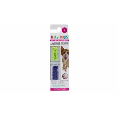 Picture of Fetch for Pets 427231 Kitty Caps Cat Nail Caps&#44; Spring Green with Glitter & Ultra Violet - Small - 40 Count