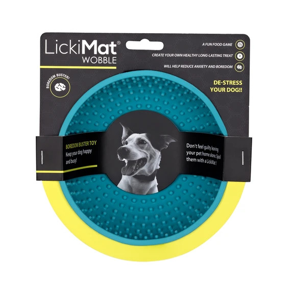Picture of Lickimat 349315 Wobble Dog Slow Feeder Bowls&#44; Turquoise - Pack of 6