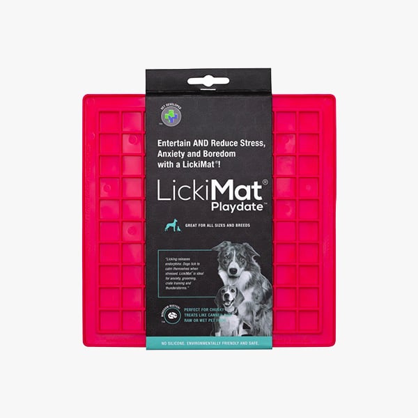 Picture of Lickimat 349304 Playdate Supports Digestion Mat, Pink - Pack of 12