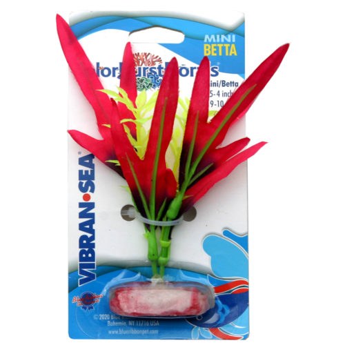 Picture of Blue Ribbon 030093 Colorburst Florals Finger Leaf Silk Plant - Red - Mini