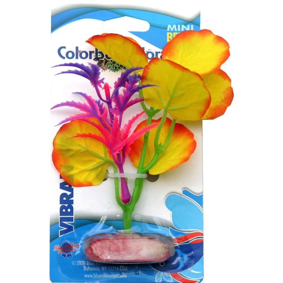 Picture of Blue Ribbon 030095 Colorburst Florals Broad Lily Leaf Silk Plant - Yellow - Mini