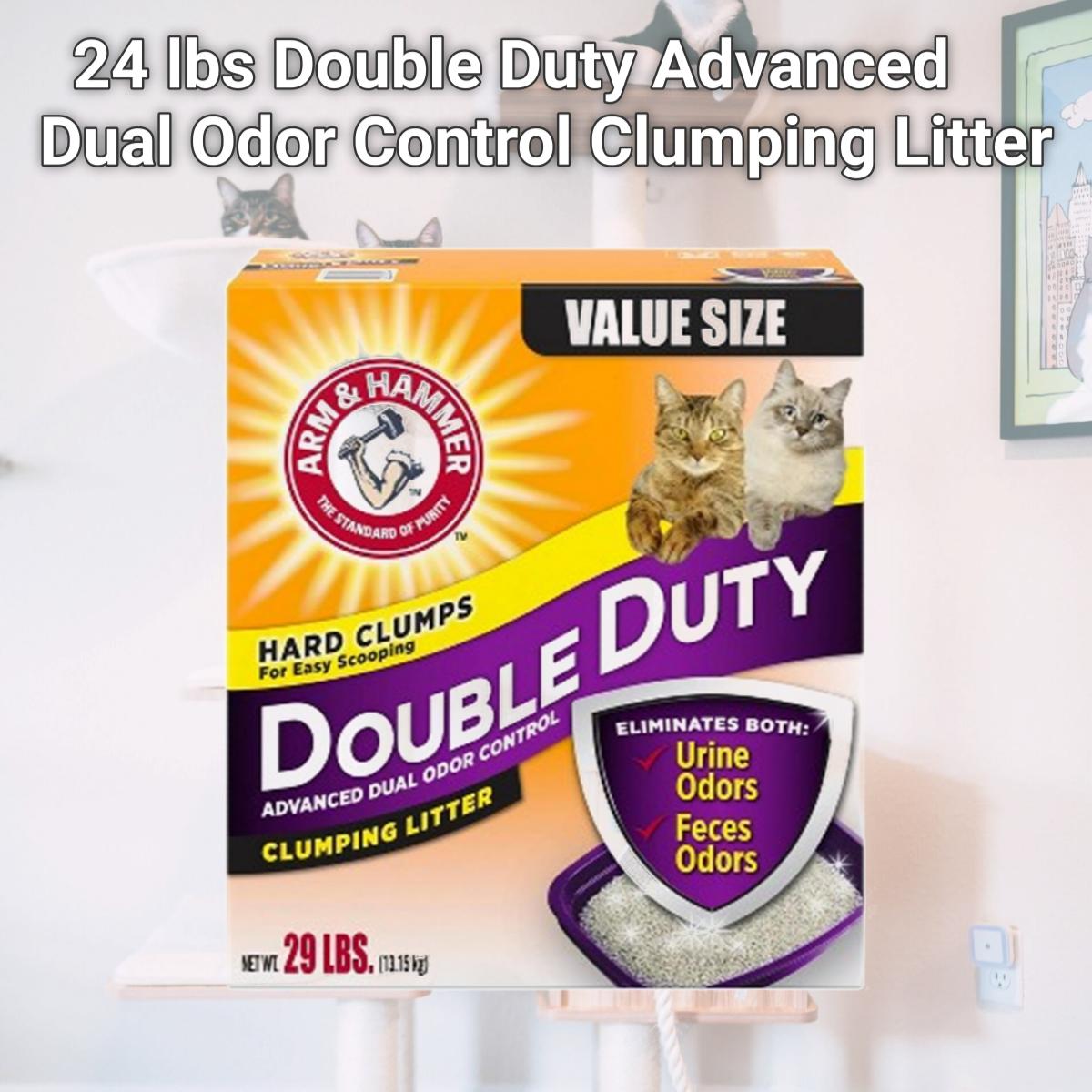 Picture of Arm & Hammer 718032 24 lbs Double Duty Advanced Dual Odor Control Clumping Litter