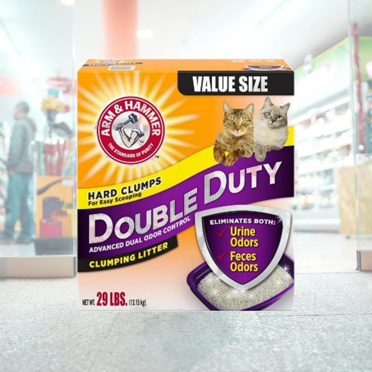 Picture of Arm & Hammer 718032 24 lbs Double Duty Advanced Dual Odor Control Clumping Litter