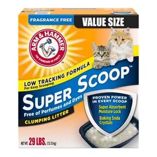 Picture of Arm & Hammer 718035 29 lbs Fragrance Free Super Scoop Clumping Litter