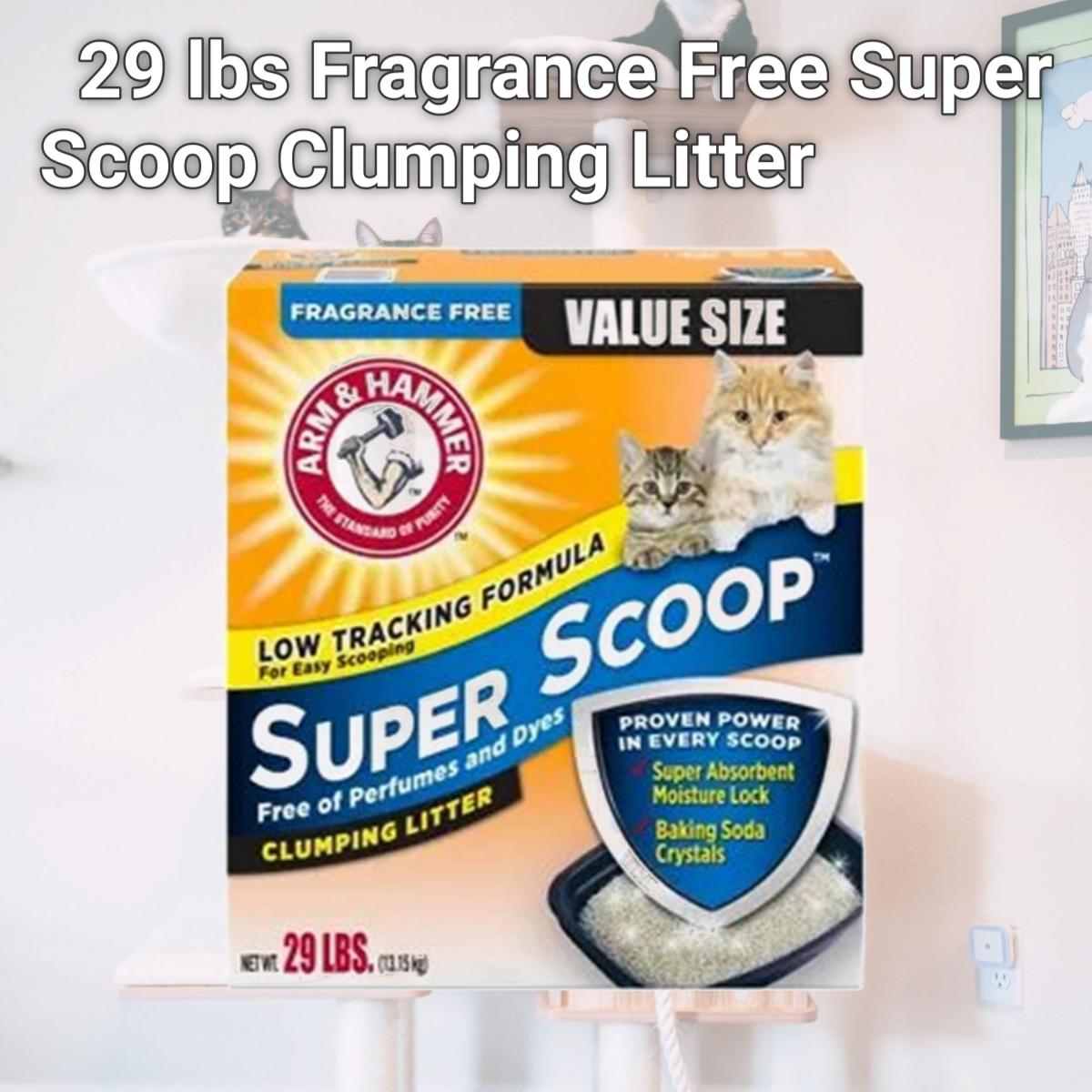 Picture of Arm & Hammer 718035 29 lbs Fragrance Free Super Scoop Clumping Litter