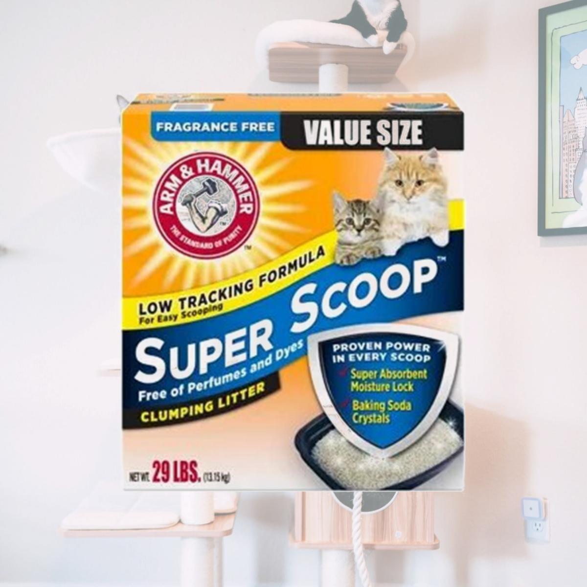 Picture of Arm & Hammer 718035 29 lbs Fragrance Free Super Scoop Clumping Litter