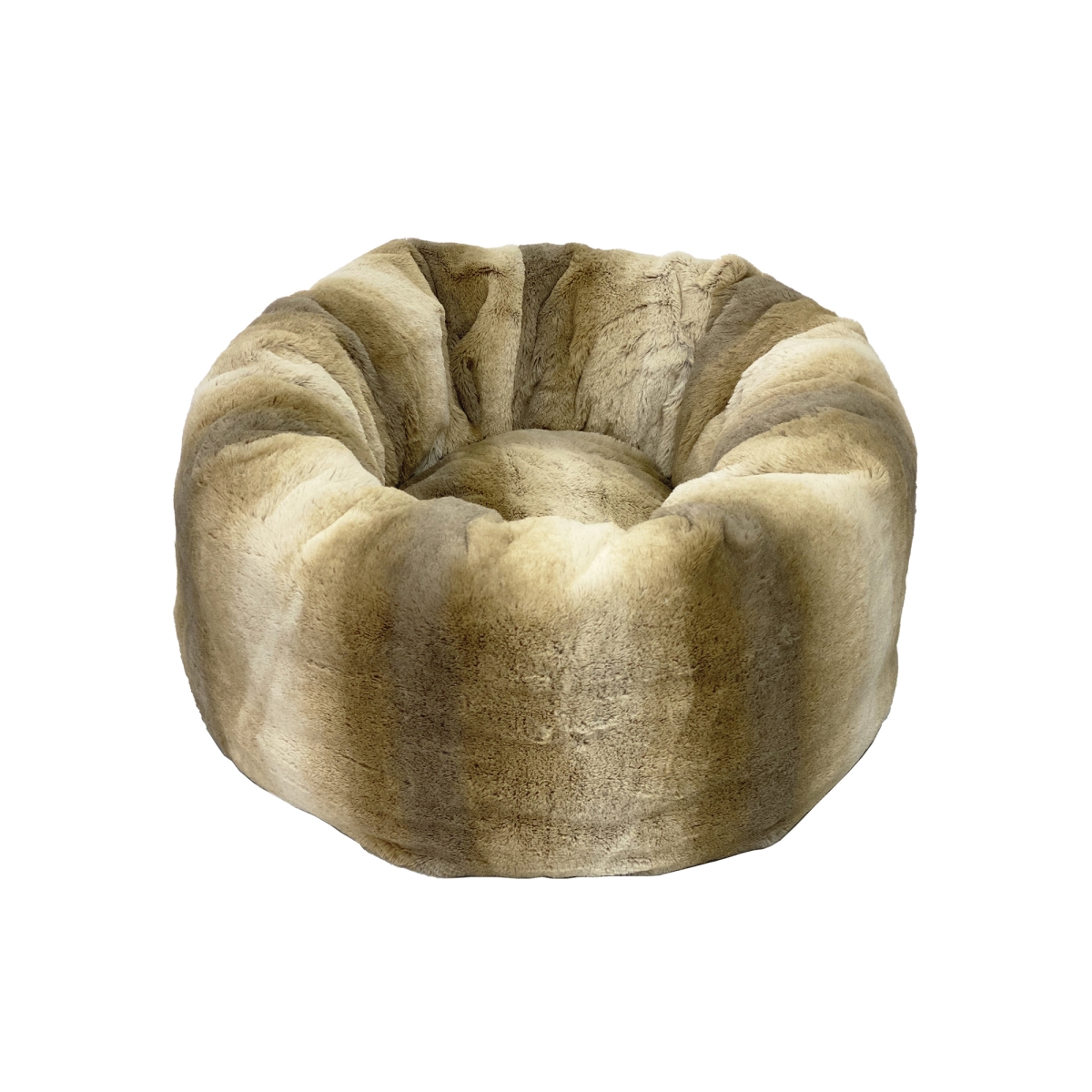 Picture of Ethical Products 77525 19 in. All Faux Fur Round Sleep Zone Bed&#44; Light Brown