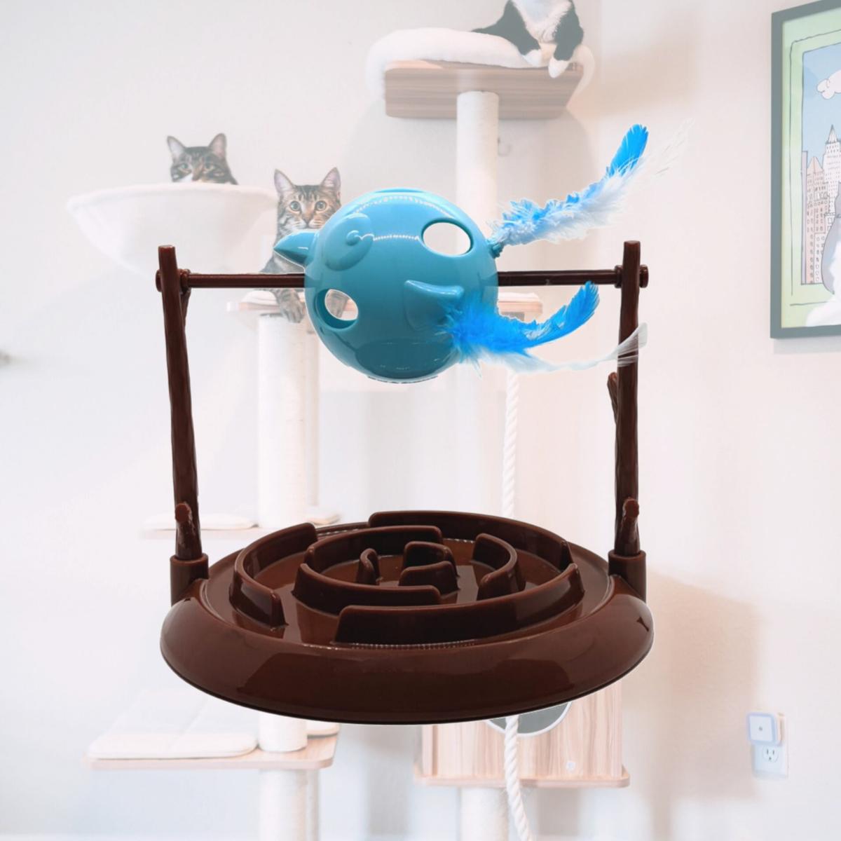 Picture of Ethical Products 77466 7 in. Doc & Phoebe Twirly Bird Snacker Cat Toy