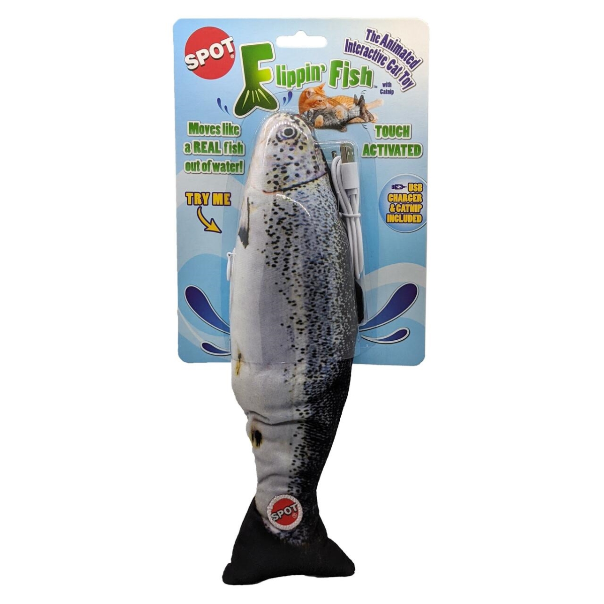 Picture of Ethical Products 077469 11.5 in. Flipping Fish Interactive Cat Toy, Multi Color