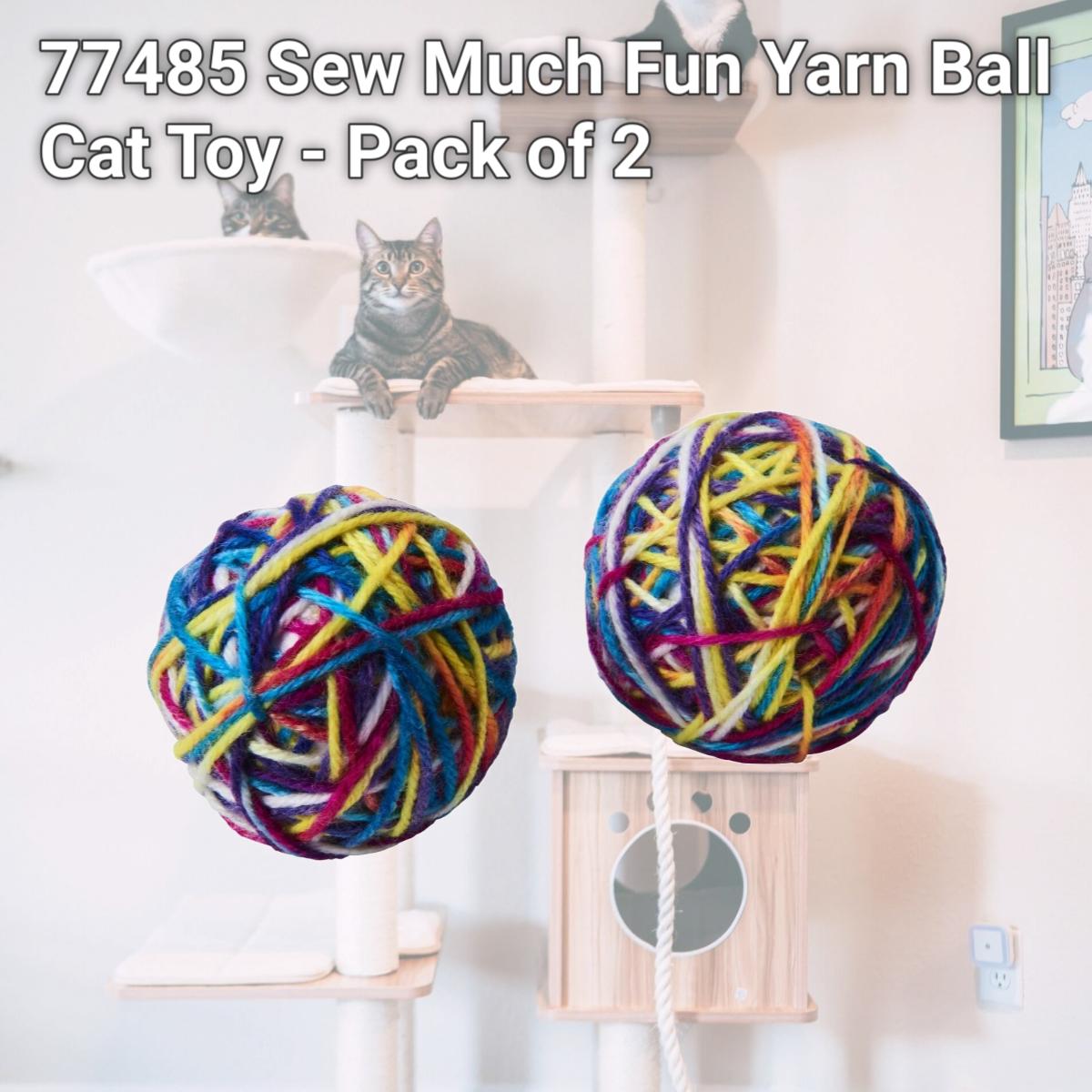 Picture of Ethical Products 77485 Sew Much Fun Yarn Ball Cat Toy - Pack of 2