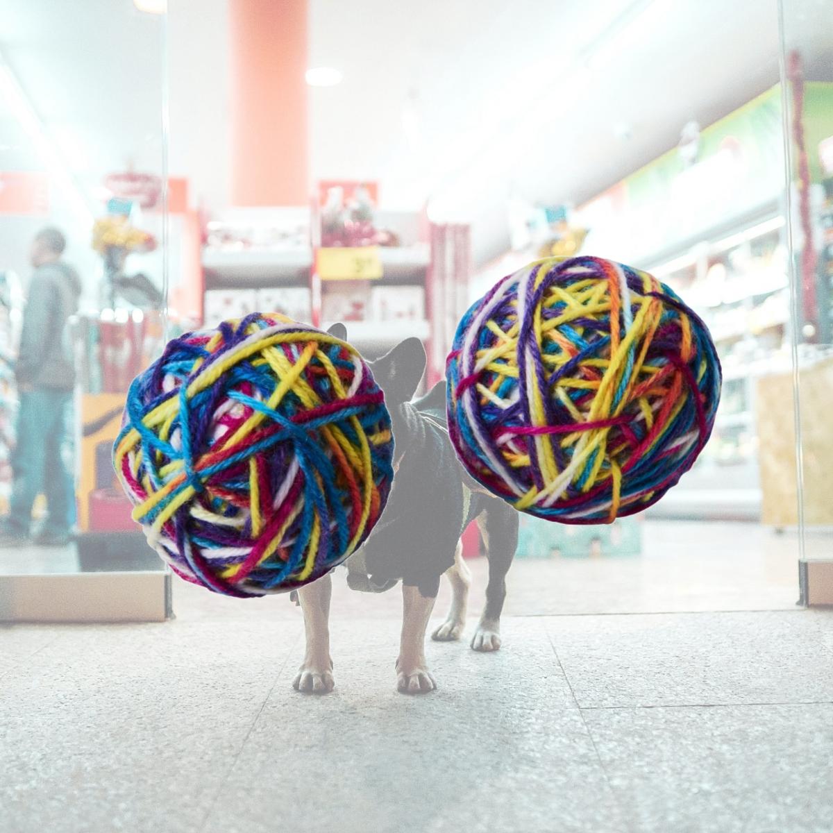 Picture of Ethical Products 77485 Sew Much Fun Yarn Ball Cat Toy - Pack of 2