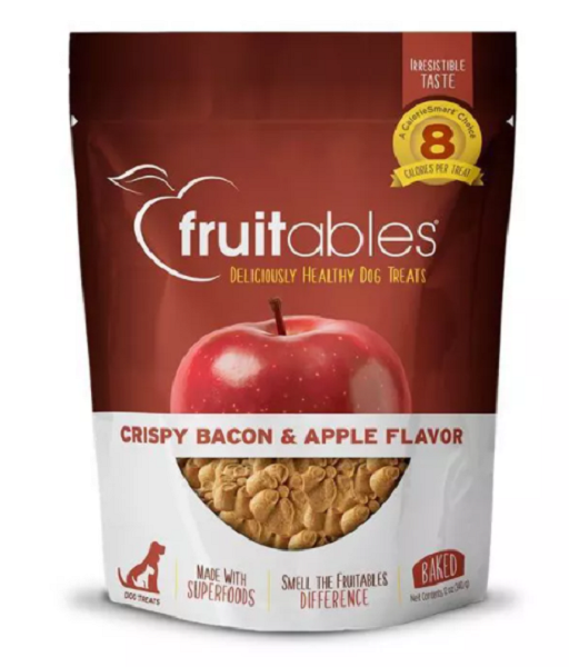 Picture of Fruitables 953105 12 oz Baked Crispy Bacon & Apple Dog Treats - Case of 4