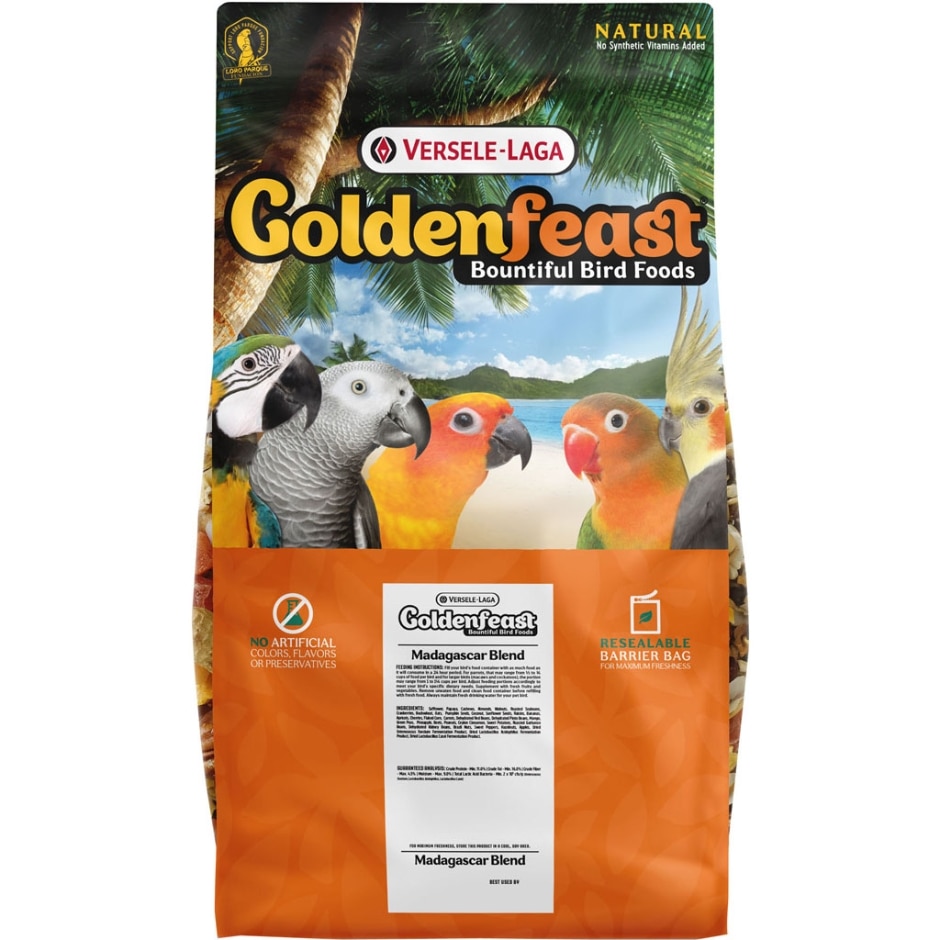 Picture of Higgins Group 466851 17.5 lbs Goldenfeast Madagascar Blend for Parrot & Macaw