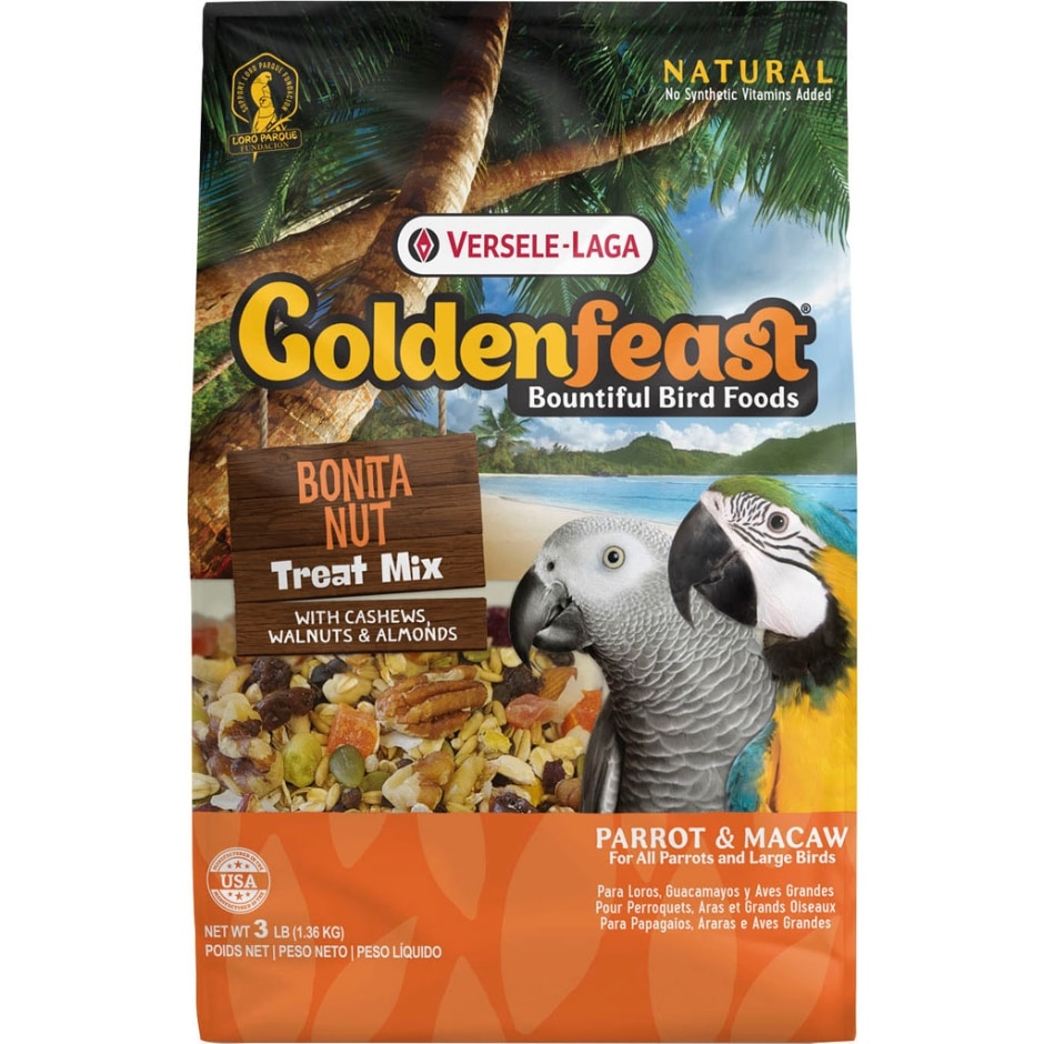 Picture of Higgins Group 466858 3 lbs Goldenfeast Bonita Nut Mix for Parrot & Macaw&#44; Case of 6