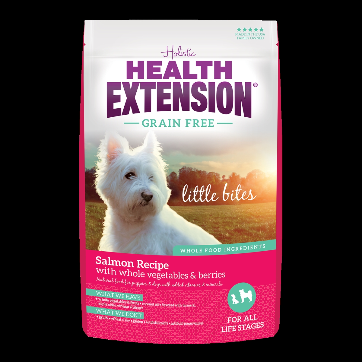 Picture of Health Extension Pet Care 587272 3.5 lbs Grain Free Salmon Little Bites with Whole Vegetables & Berries for Dogs&#44; 5 Count