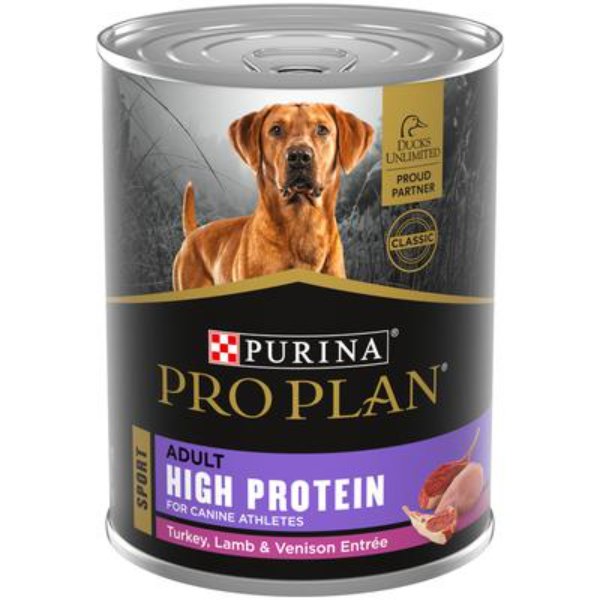 Picture of Nestle Purina Petcare 381937 13 oz Purina Pro Plan Sport High Protein Turkey&#44; Lamb & Venison Entree Wet Dog Food - Pack of 12