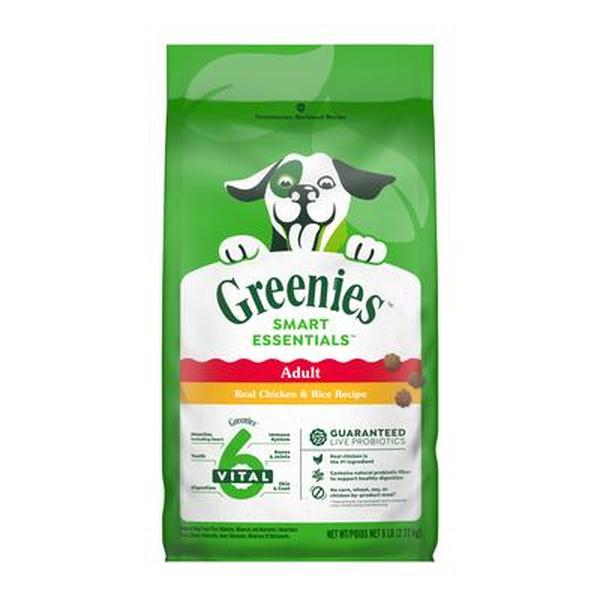 Picture of Greenies 101684 6 lbs Smart Essentials High Protein Real Chicken & Rice Recipe Adult Dry Dog Food - 3 Count