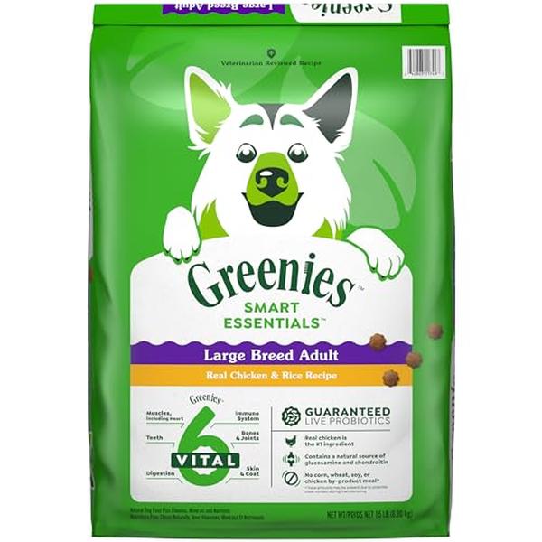 Picture of Greenies 101680 15 lbs Smart Essentials High Protein Real Chicken & Rice Recipe Large Breed Adult Dry Dog Food