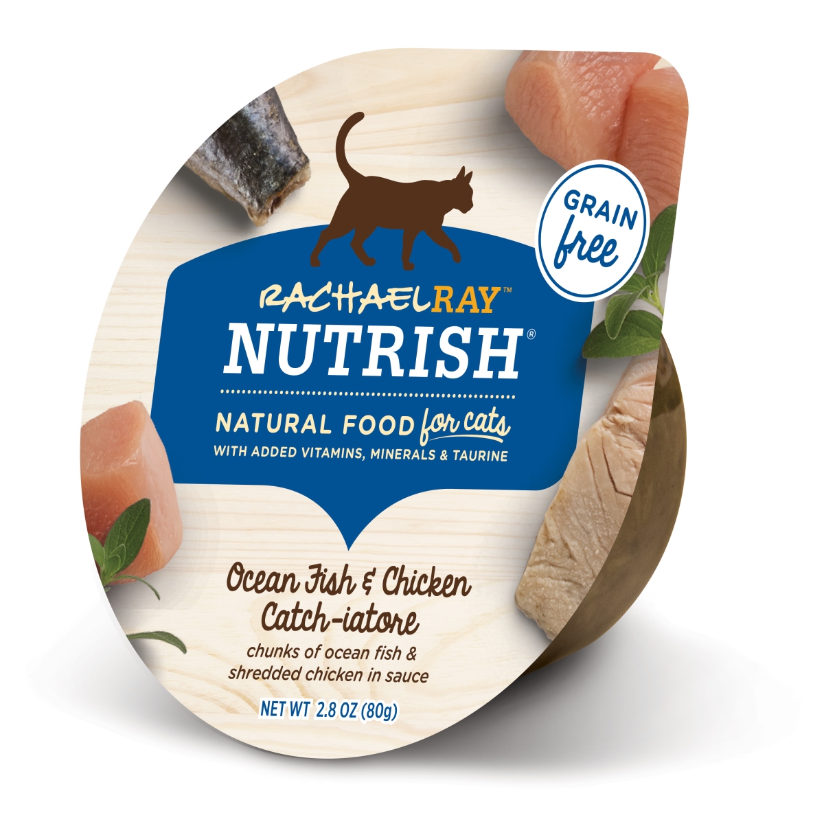 Picture of JM Smuckers 790110 2.8 oz Rachael Ray Nutrish Natural Grain Free Ocean Fish & Chicken Wet Cat Food - 24 Count
