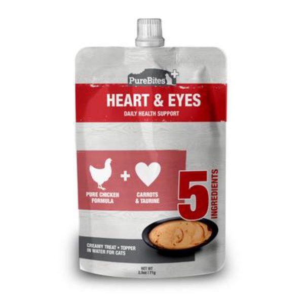 Picture of Pure Treats 789162 2.5 oz Squeezables Heart & Eyes Chicken Lickeable Cat Treat - 15 Count