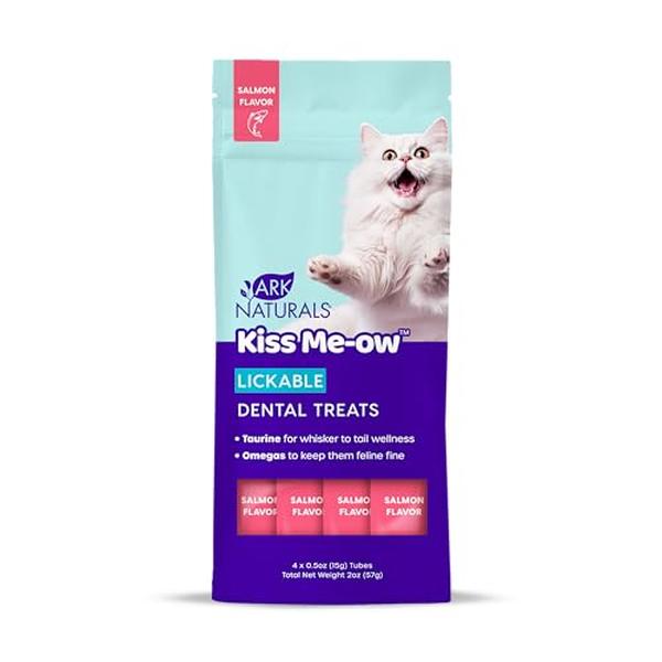 Picture of Antelope 103402 2 oz Ark Naturals Kiss Me-Ow Lickable Salmon Dental Treat for Cats