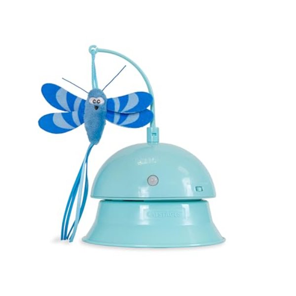 Picture of Kyjen 103802 Outward Hound Catstages 2-in-1 Electronic Flutter Dome Interactive Cat Toy & Topper&#44; Blue