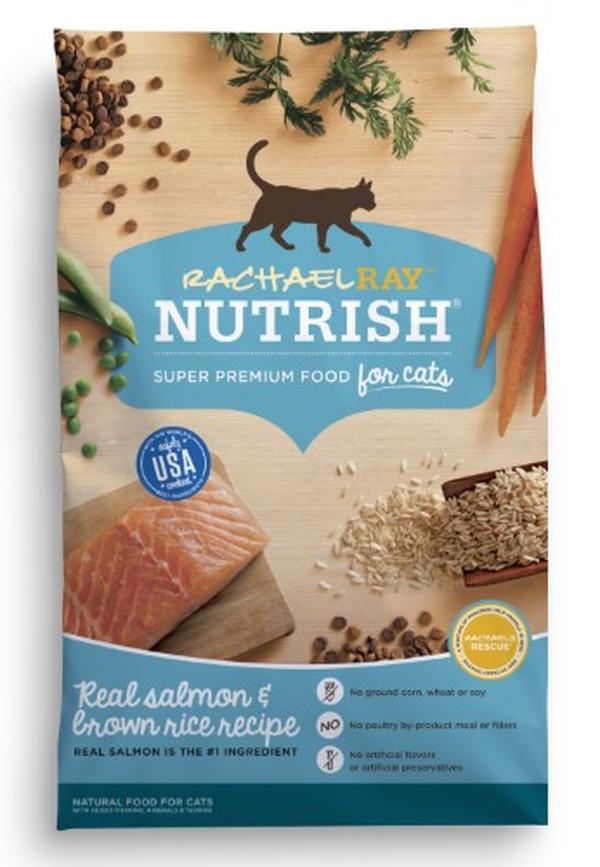 Picture of JM Smuckers 790084 3 lbs Rachael Ray Nutrish Real Salmon & Brown Rice Recipe Dry Cat Food - 4 Count