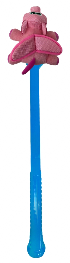 Picture of Flingerz 500056 Funky on Stick Pig Dog Toy
