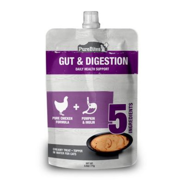 Picture of Pure Treats 789164 2.5 oz Squeezable Gut & Digestion Creamy Cat Treat - 15 Count