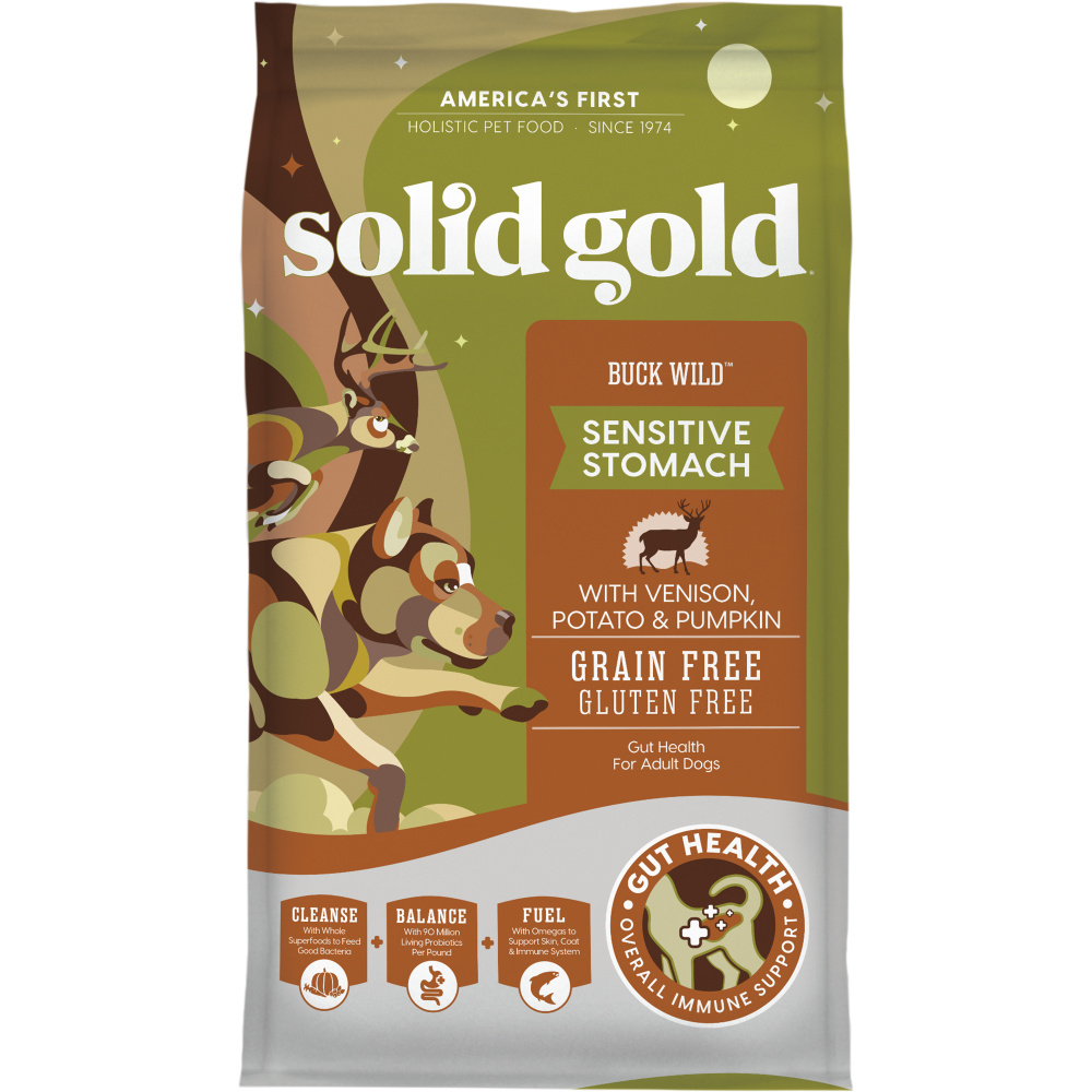 Picture of Solid Gold Pet 101350 22 lbs Nutrient Boost Buck Wild Vension Potato & Pumpkin Recipe Dry Dog Food