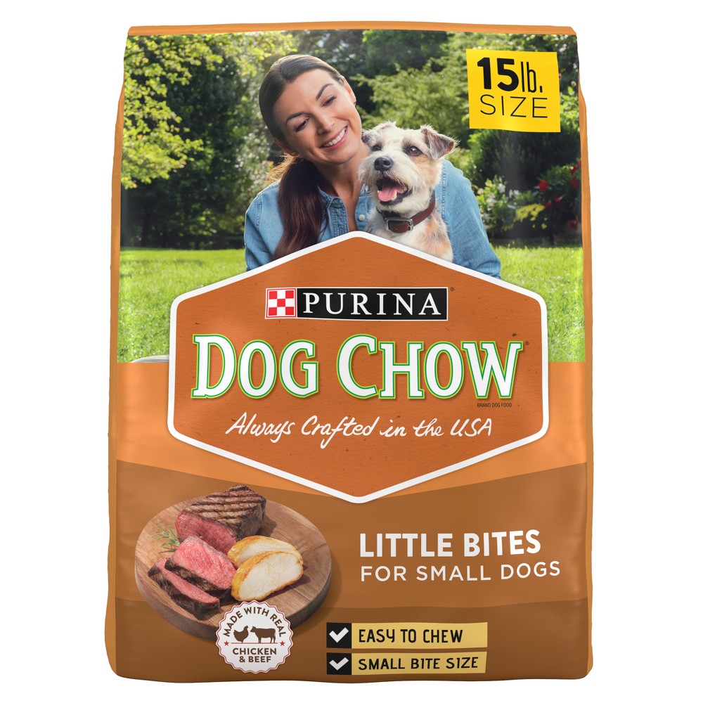Picture of Nestle Purina Petcare 100354 15 lbs Little Bites Small Breed Dry Recipe with Real Chicken & Beef Dog Food