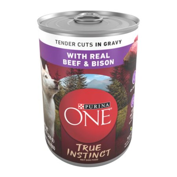 Picture of Nestle Purina Petcare 178929 13 oz Purina One True Instinct Tender Cuts in Gravy Beef & Bison Wet Dog Food - Pack of 12