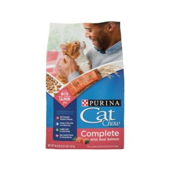 Picture of Nestle Purina Petcare 179021 3.15 lbs Cat Chow Complete High Protein with Salmon Dry Formula Cat Food - Pack of 4