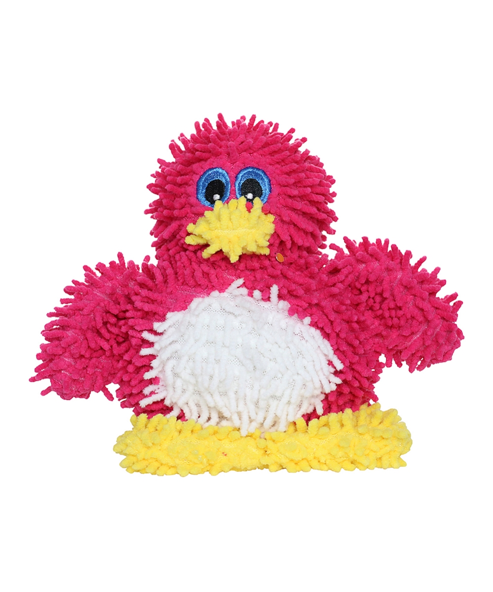 801616 Mighty Junior Microfiber Ball Penguin Durable Dog Toy, Pink