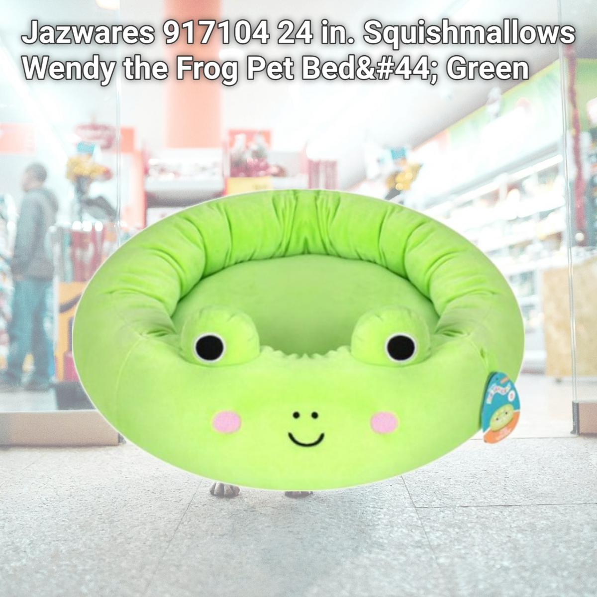 Picture of Jazwares 917104 24 in. Squishmallows Wendy the Frog Pet Bed&#44; Green