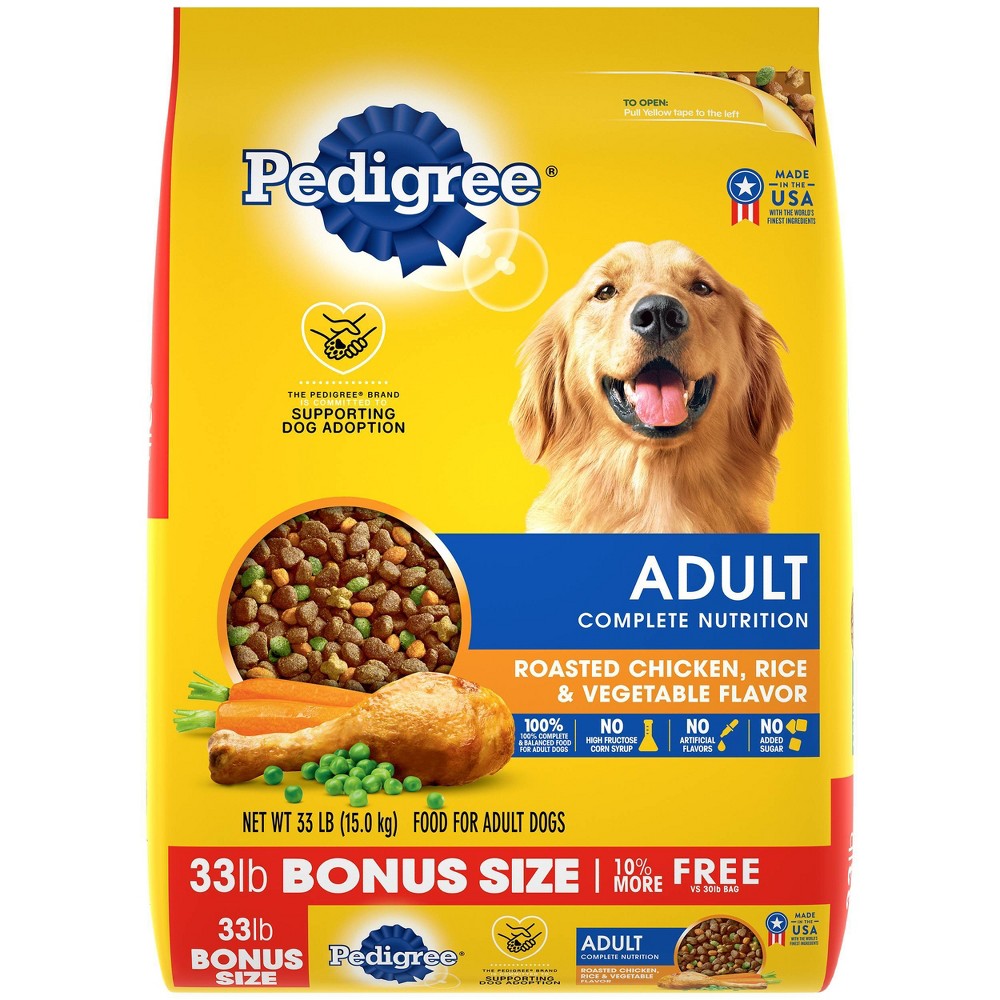 Picture of Mars Pet Care 797057 30 lbs Pedigree Roasted Chicken Rice & Vegetable Complete Nutrition Adult Dry Dog Food