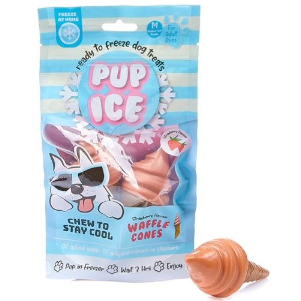 Picture of Ethical Products 103916 Pup Ice Ready to Freeze at Home Waffle Lollies Edible Chew Dog Treats - Pack of 2