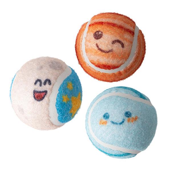 Picture of Snugarooz 712300 Deep Space Squeaky Tennis Balls - Pack of 3