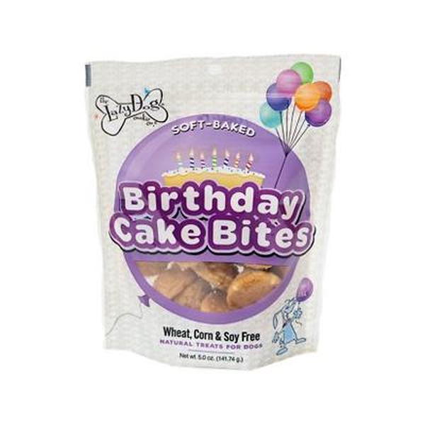 Picture of Lazy Dog Cookie 142004 5 oz Birthday Cake Soft Baked Bites Vanilla with Confetti Sprinkles Dog Treat