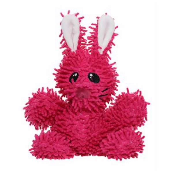 801617 Mighty Junior Microfiber Ball Rabbit Durable Dog Toy, Pink