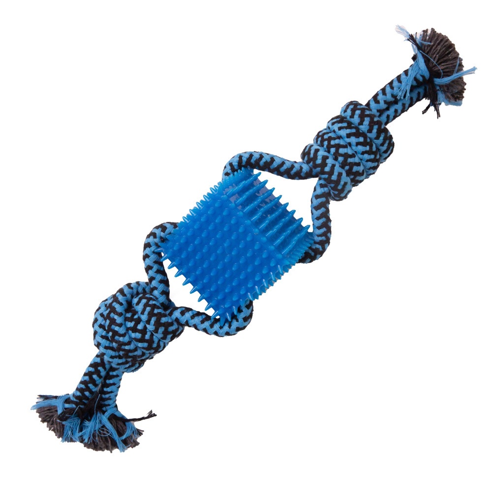 Picture of Snugarooz 102867 17 in. Knot So Cube Tug Dog Toy