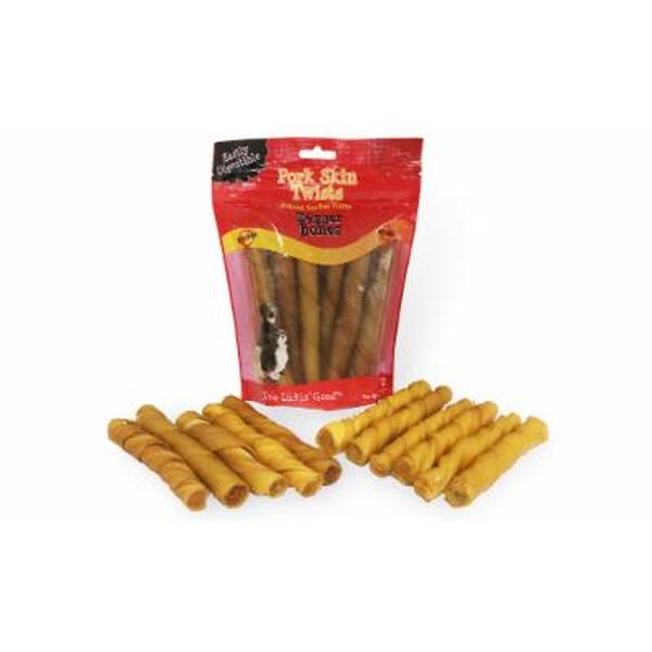 Picture of S&M Professionals 761327 20.6 oz Savory Prime Beggar Bone Pork Skin Twists Dog Treat - Pack of 21