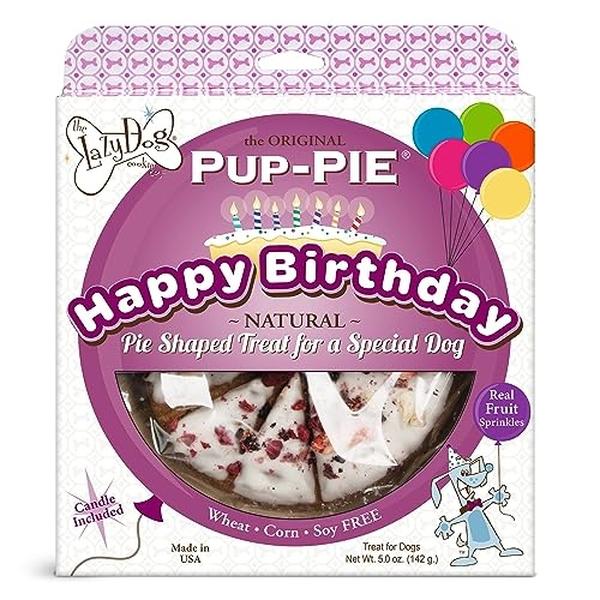 Picture of Lazy Dog Cookie 100927 5 oz Happy Birthday for a Special Dog Pup-Pie Dog Birthday Treat
