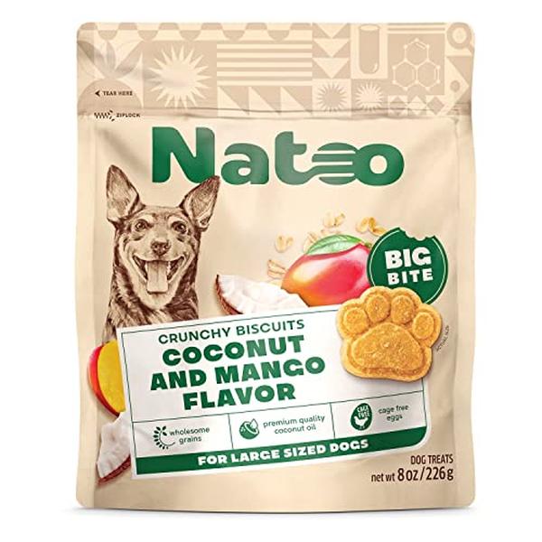 Picture of Premier Pet USA 850128 8 oz Natoo Coconut & Mango Big Bites Biscuits for Dogs - 10 Count