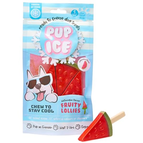 Picture of Ethical Products 103921 Pup Ice Ready to Freeze at Home Fruity Lollies Edible Chew Dog Treat&#44; Watermelon - Pack of 3
