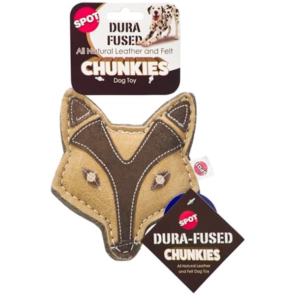 Picture of Ethical Products 103279 5 in. Dura-Fused Chunkies All Natural Leather & Felt Dog Chew Toy&#44; Fox
