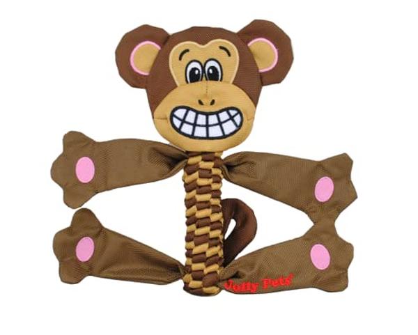 Picture of Jolly Pets 881372 Animal Flathead Tug & Squeak Monkey Dog Toy - Large