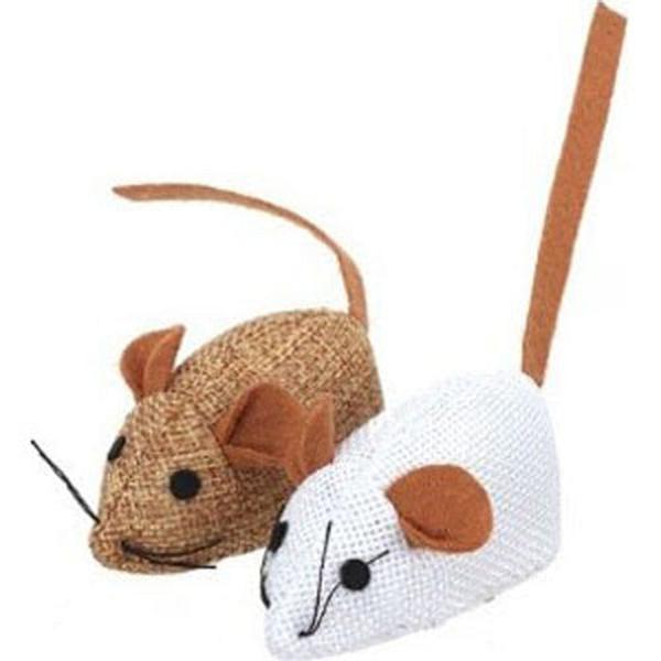 Picture of Ware Manufacturing 911528 Lively Linen Mice Cat Toy - Pack of 2