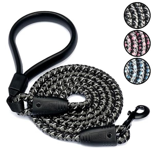 Picture of Wigzi 748065 6 ft. Flex Walk 360 Soft Cushion Reflective Leash&#44; Black