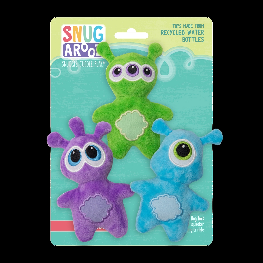 Picture of Snugarooz 105580 Oooooooo Alien Dog Toy - 3 Count
